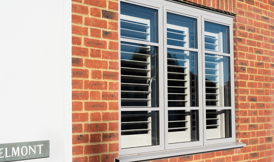 Grey heritage loft windows